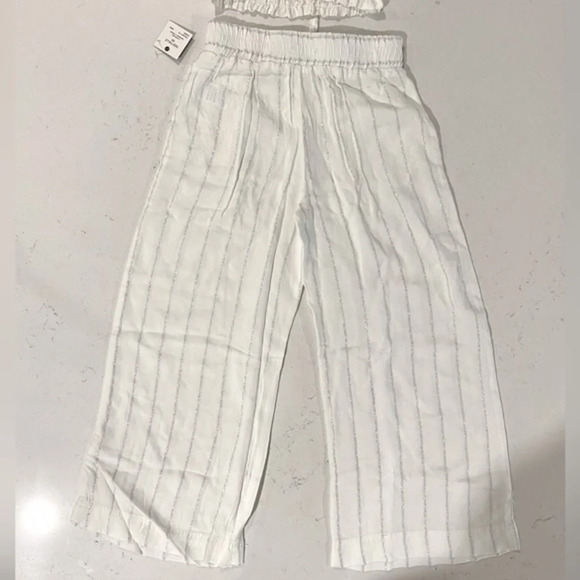 NWT Habitual Kids Faye Metallic Stripe Top & Wide-Leg Pants Swim Cover-Up Set 6X - Picture 6 of 11